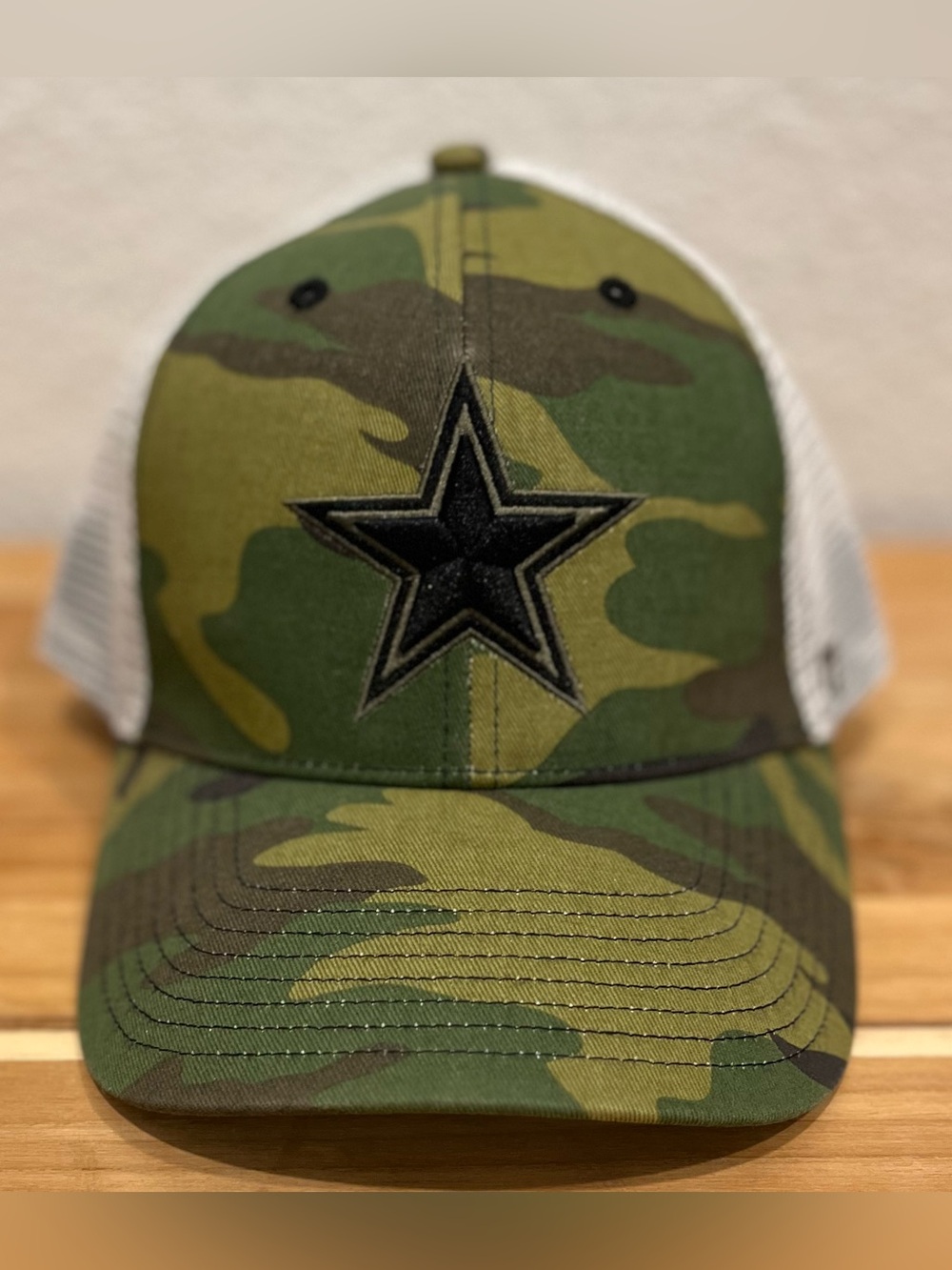 '47 Camo Dallas Cowboy’s Star Mesh Trucker Hat